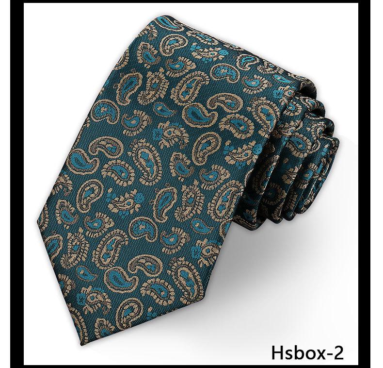 Men's High-End Floral Multi-Black Cashew Print 8cm Tie