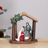 Cute Christmas Manger Ornaments Classic Jesus Christ Figurine Holy Family Figurine  Home Decor