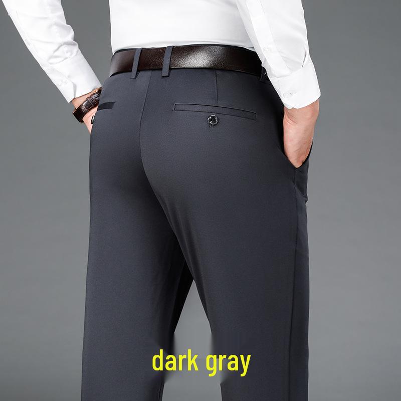 Plus Size Men's Summer Casual Pants, XL, Extra Wide, Four-Way Stretch, Straight Leg, Loose Fit, Business Slacks.
