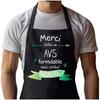 Kitchen Apron - Thank You AVS Unforgettable Man - Black - Durable Cotton - Breton Print