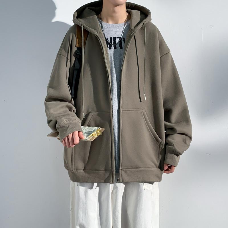 Kapüşonlu Hırka Rahat Sweatshirt Erkek Sonbahar ve Kış Erkek Çift Ceket Genç Giyim