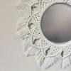 1pcs Mirror Wall Hanging Decorative Mirrors for Vanity Dorm Boho Woven Tassel Home Decor for Living Room Art Decorative Gifts