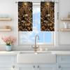2 Panels Buddha Wood Carving Pattern Window Curtains - Heat-insulating   Suitable for Decorating Curtains In Various Rooms