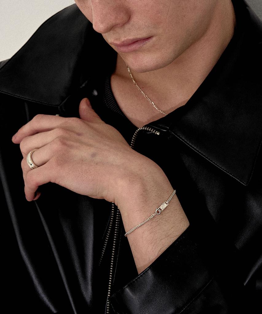 Ag47 M.C-B-01 Cuban Chain Point Bracelet