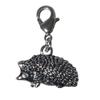 Silver Plated Metal Hedgehog Charm 1.9x1cm
