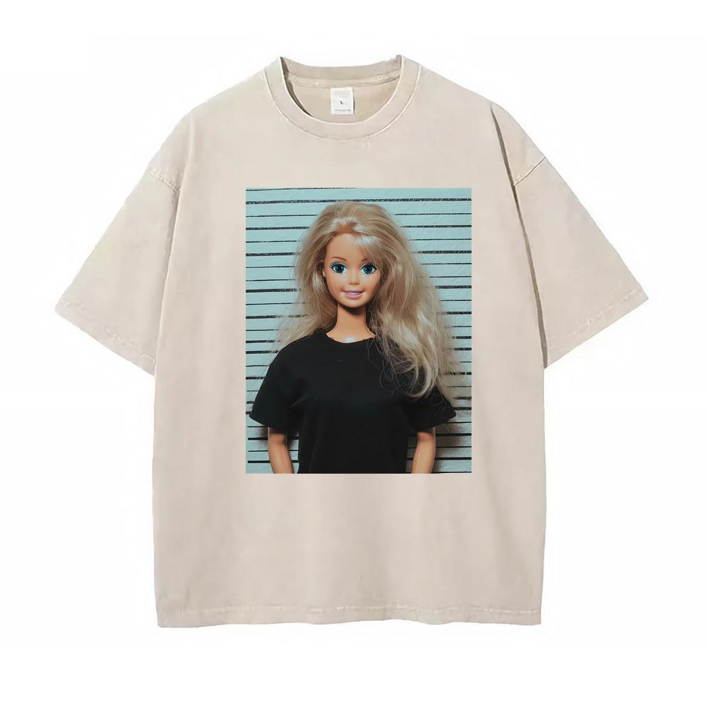 Meme Festa Bambole Grafica Meme Magliette Unisex Donna Manica Corta Gotico High Street T-shirt Cotone Lavato Vintage Larga T-shirt