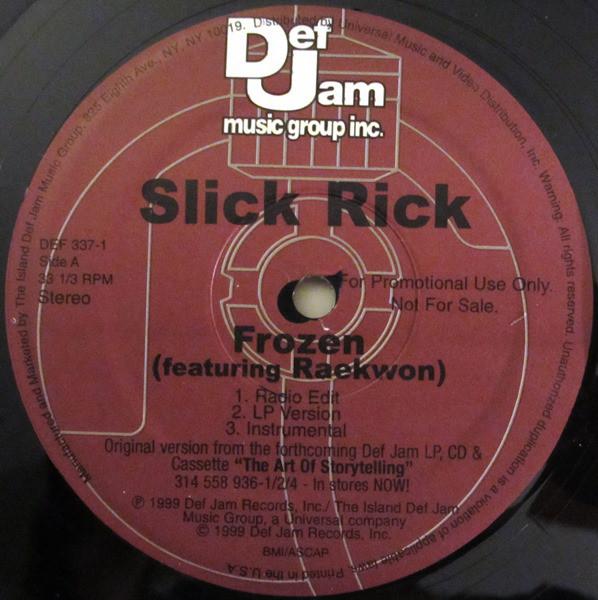 

12inch Record SLICK RICK Frozen DEF3371 Def Jam Recordi 1999 US Rap HipHopRB Used