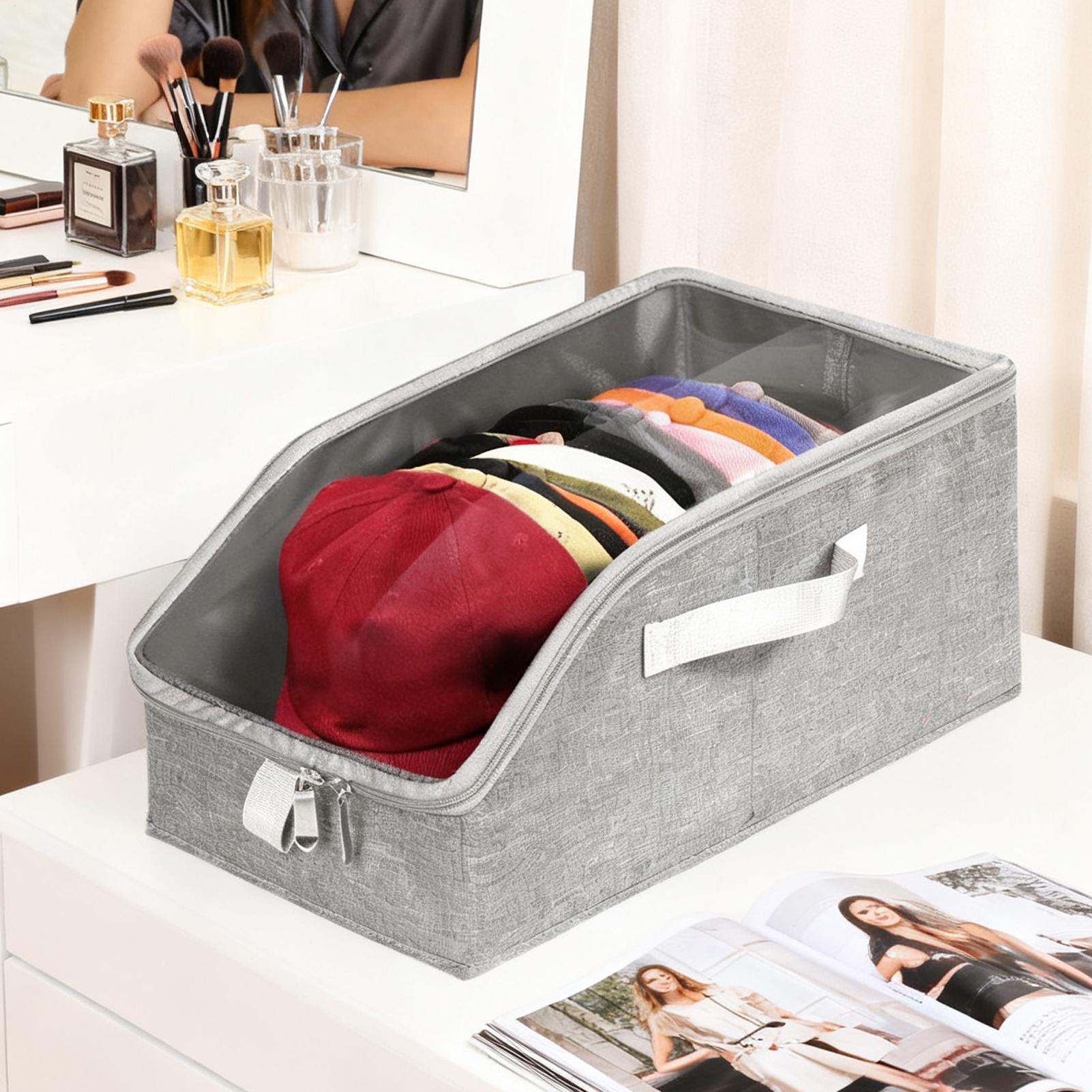 

Baseball Hat Organizer With Clear Window Lid Large Stackable Closet Organization Ball Cap Storage Organizer For Home Clothing China Mainland