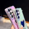 Flash diamond IMD Samsung S11Ultra mobile phone case A11 love mirror holder S11 anti-drop protective case hard