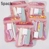 Manicure Pedicure Set, Mini Nail File & Stick Kit, Dual-Sided Wood Pusher, Cleaning Tools, Nail Brush Included