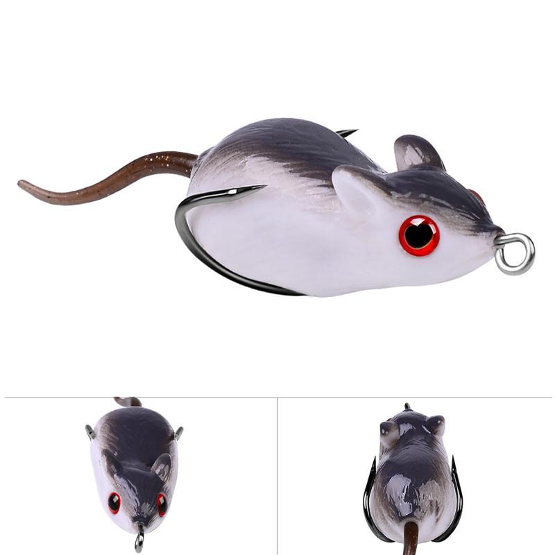 5cm 9g 3d Simulation Mouse Fishing Lure Kit Artificial Double Hook Lures Baits Fishing Accessories
