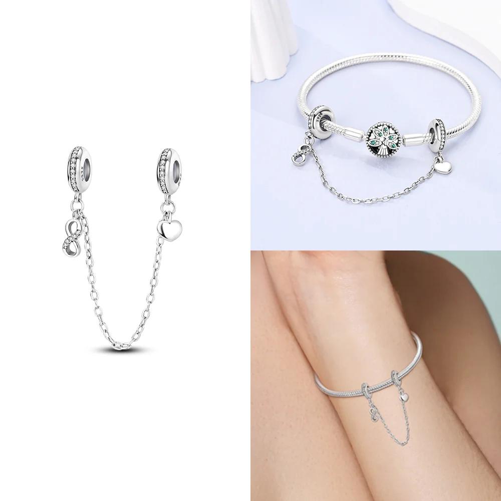 Love Heart Family Charms Pendant Original Copper Charm Beads Fit Bracelet Charm Women Diy Jewelry Gift