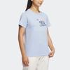 Adidas Badge Of Sport Cartoon Panda Alphabet Logo Print Casual Short Sleeve T-Shirt Women Tops Light-Pink Blue IP3936