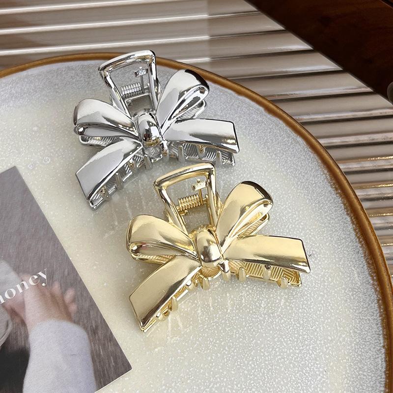UXSL New Women Simple Metal Bow Hair Claws Vintage Sweet Hair Clips Shark Clip Female Fashion Hairpin Barrettes Hair Accessories