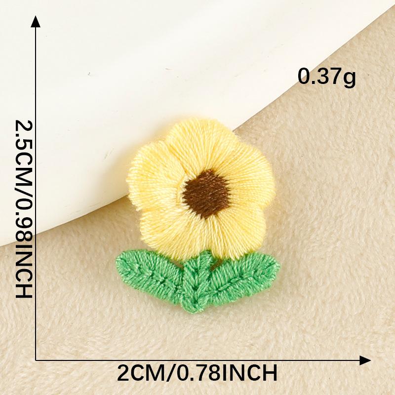 Embroidery Label Hair Accessories Flower Lace Embroidery Stickers DIY Patch Stickers Clothing Accessories Cloth Label Cloth Stickers