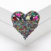 SKEDS New Arrival Women Luxury Full Crystal Tassel Heart Brooches Pins Shiny Boutique Suit Badges Buckles For Lady Free Shipping