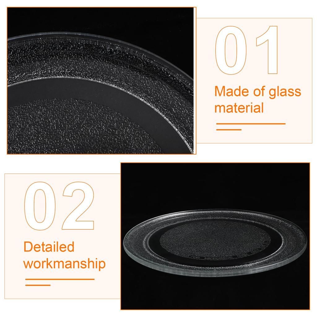 Amosfun Microwave Turntable Plate, 24.5cm, Heat-Resistant Glass, Microwave Turntable Replacement, Round Rotating Plate, Oven-Safe, Home Microwave Acce