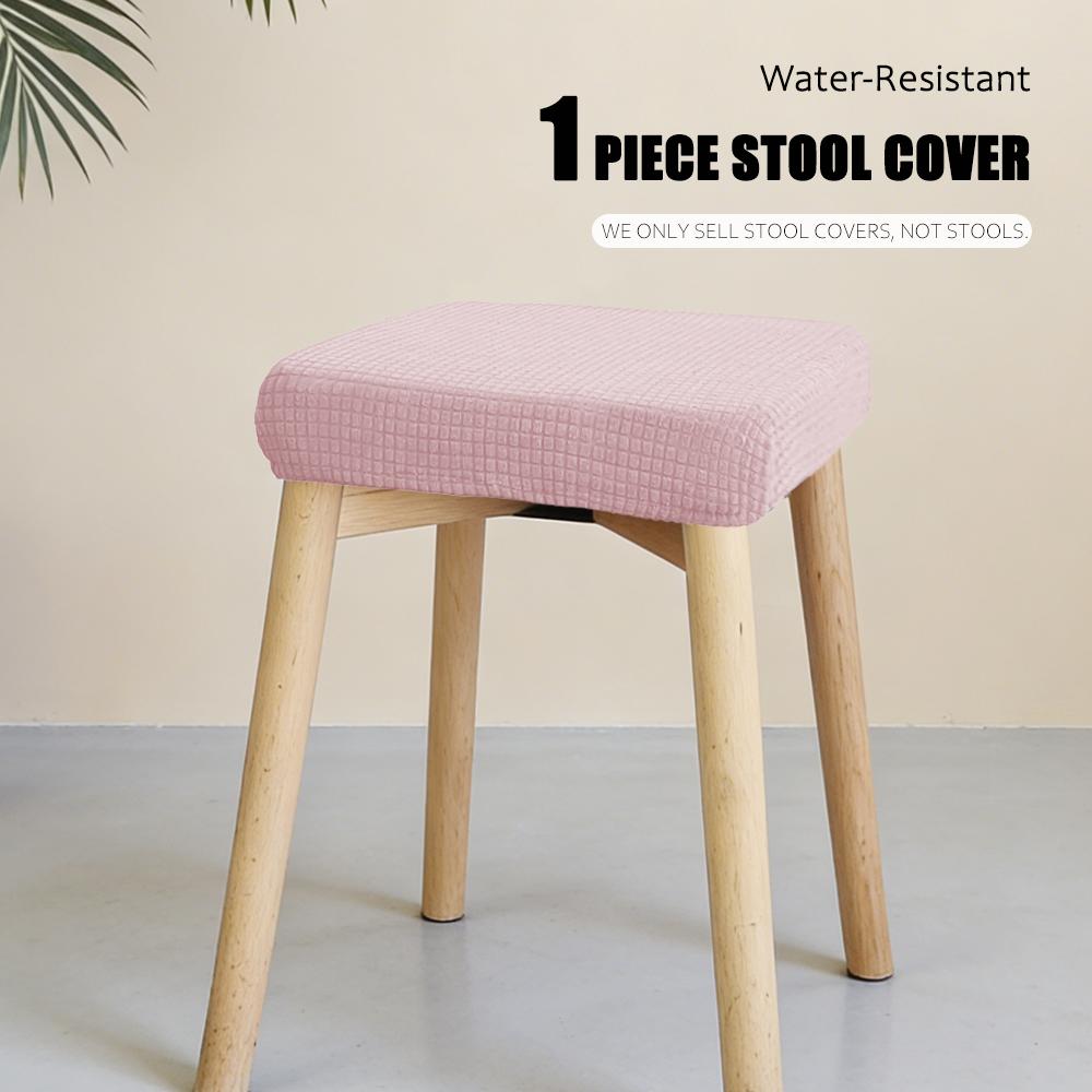 Jacquard Chair Seat Cover Elastic Rectangle Bar Stool Cover Elastic Chair Protector Removable Dust Covers Square Stool Covers