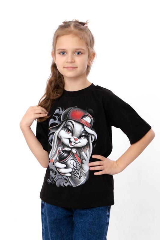Dívčí oversized tričko – Trendy grafický potisk, Letní 6414-001-33-5-2 HC