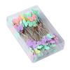 100pcs Butterfly Head Sewing Pins Quilting Pins Patchwork Pins for Fabric Crafting and Sewing Projects with Plastic Butterfly Heads and Steel Shafts