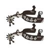 Western Horse Horsemanship Spurs Solid Metal Antique Styles Spurs Decorative German Silver Plated Bronze Spurs