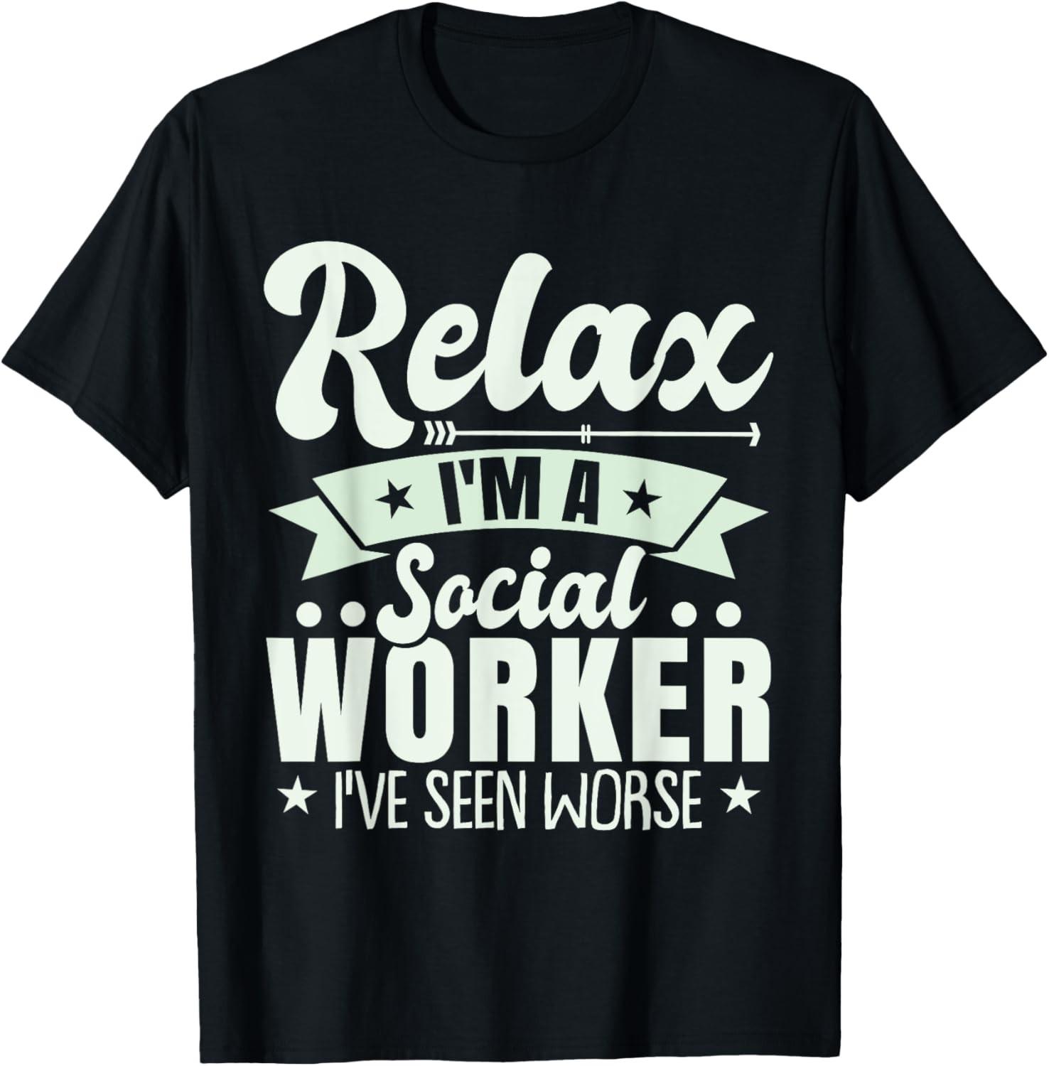 Humor Social Worker T-Shirt S разноцветный