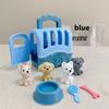 Cute Cat and Dog Pet Basket Family Toys Pretend To Play Toys Dog Doll Set Mini Animal Scene Toys Kids Player Toys