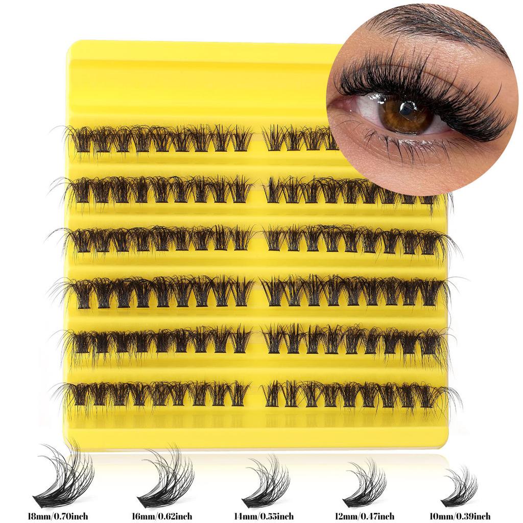 D Song Single Cluster False Eyelash Extension Set, Japanese And Korean Diy Segmented Natural Thick Hair Portable