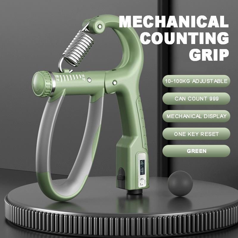 10-100Kg Adjustable Grip Strength Device for Fitness Rehabilitation Training, Wrist Strength Counting for Muscle Exercise