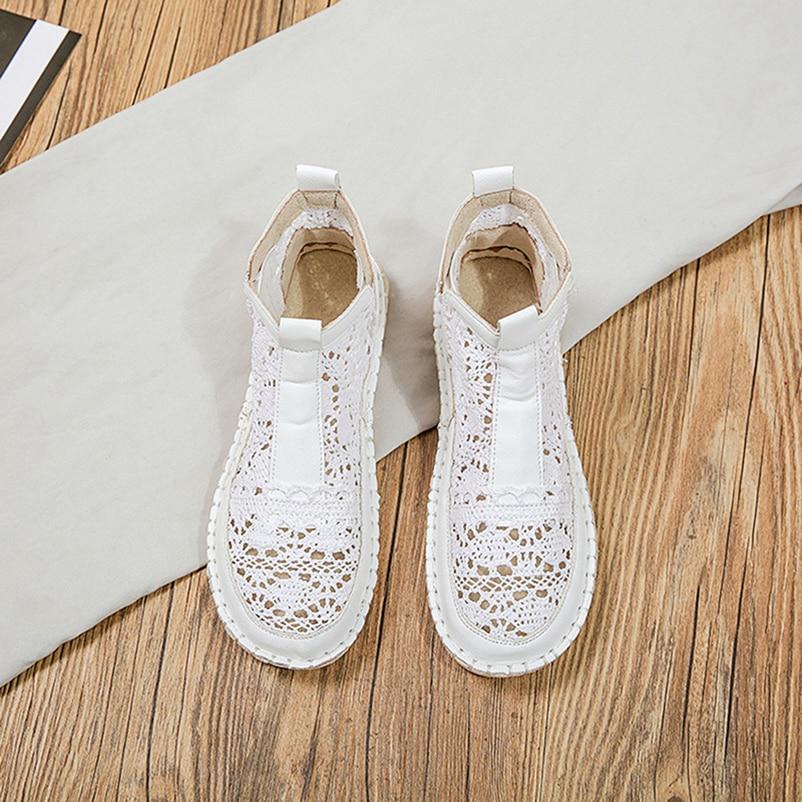 Order A Size Up,Exquisite Summer Korean Version of Harajuku Style Student Wild Flat Casual Women's Shoes Mesh Breathable Lazy Single Shoes