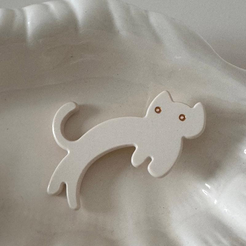Pack Of 2 Lovely Cats Shape Hair Clip Acetate Acid Hair Barrettes Hair Styling Accessories For Women Girl Daily Wear