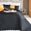 Decorative Bedspread HERRINGBONE Black 170x210 Cm - Elegance In Your Bedroom