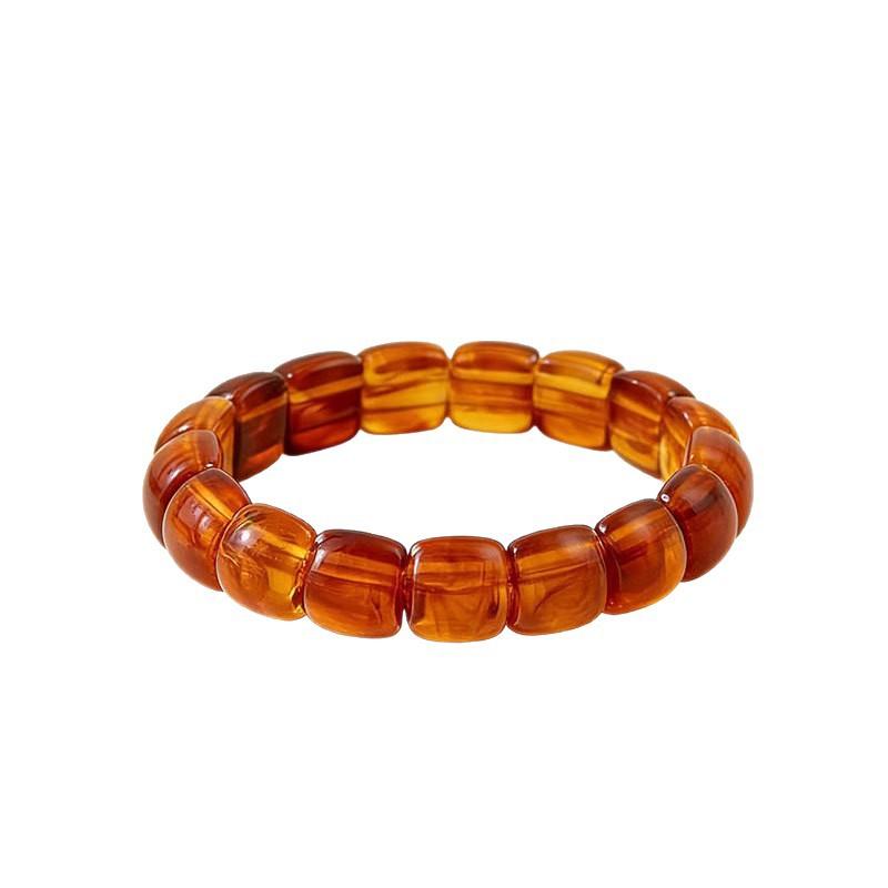 Color Smudged Acrylic Splicing Beaded Elastic Bracelet Exaggerated Bracelet Personalized High-End Jewelry