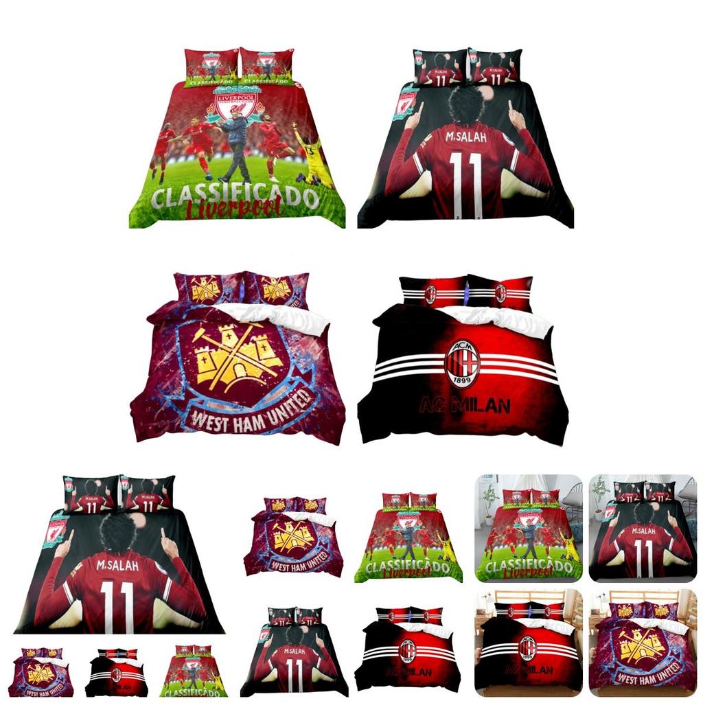 Football-themed Bedding Set Includes Duvet Cover And Pillowcase Polyester Material