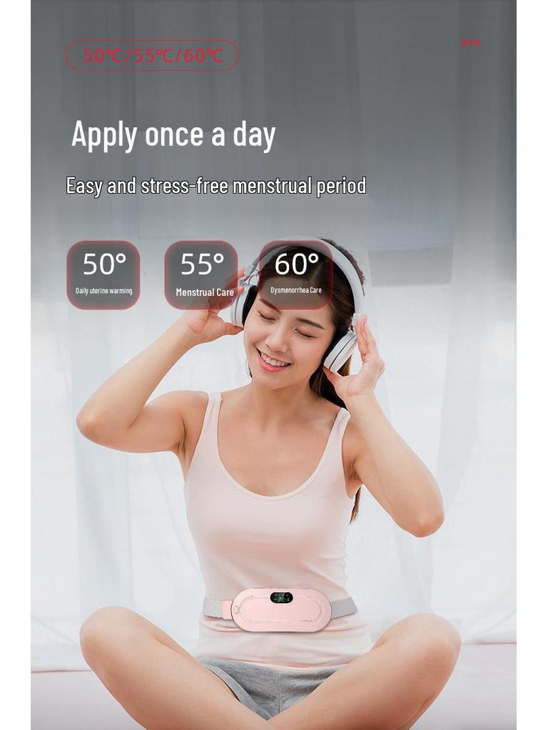 Cross-Border Digital Heating Waist Belt for Menstrual Relief with Vibration and Lumbar Support
