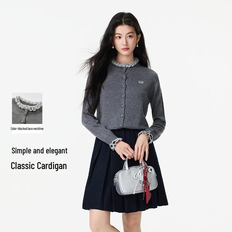 

FivePlus Women s Lace Collar Knit Sweater One Size (160)