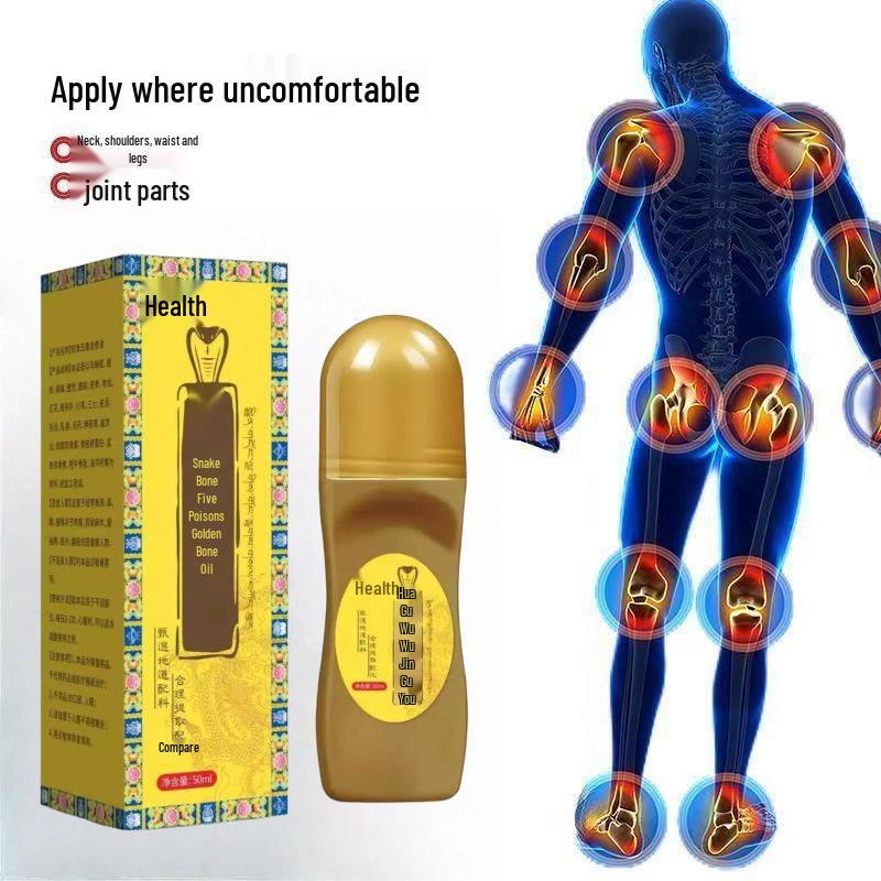 Golden Bone Oil: Herbal Extracts for Neck, Shoulder, Waist, Leg, and Knee Joint Relief