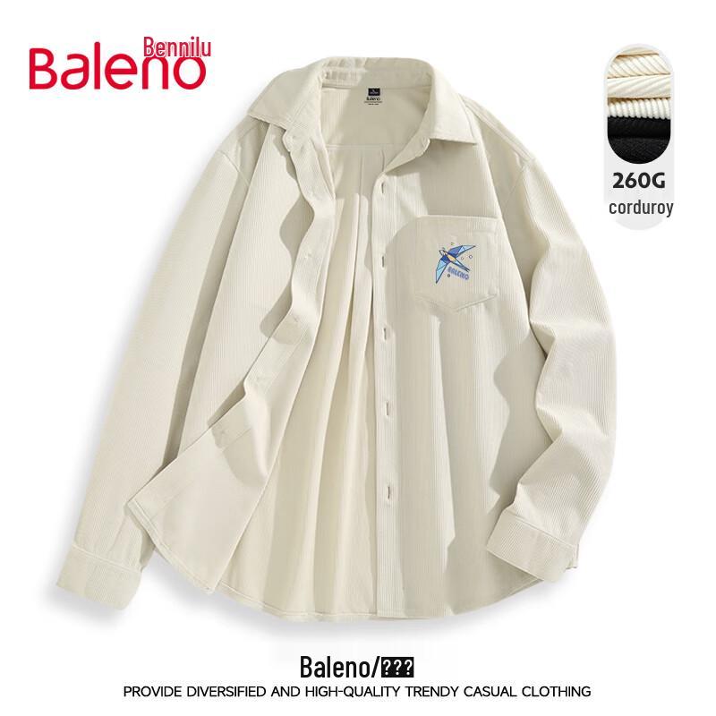 Мужская вельветовая рубашка-куртка Baleno, плотная, с длинным рукавом XXL