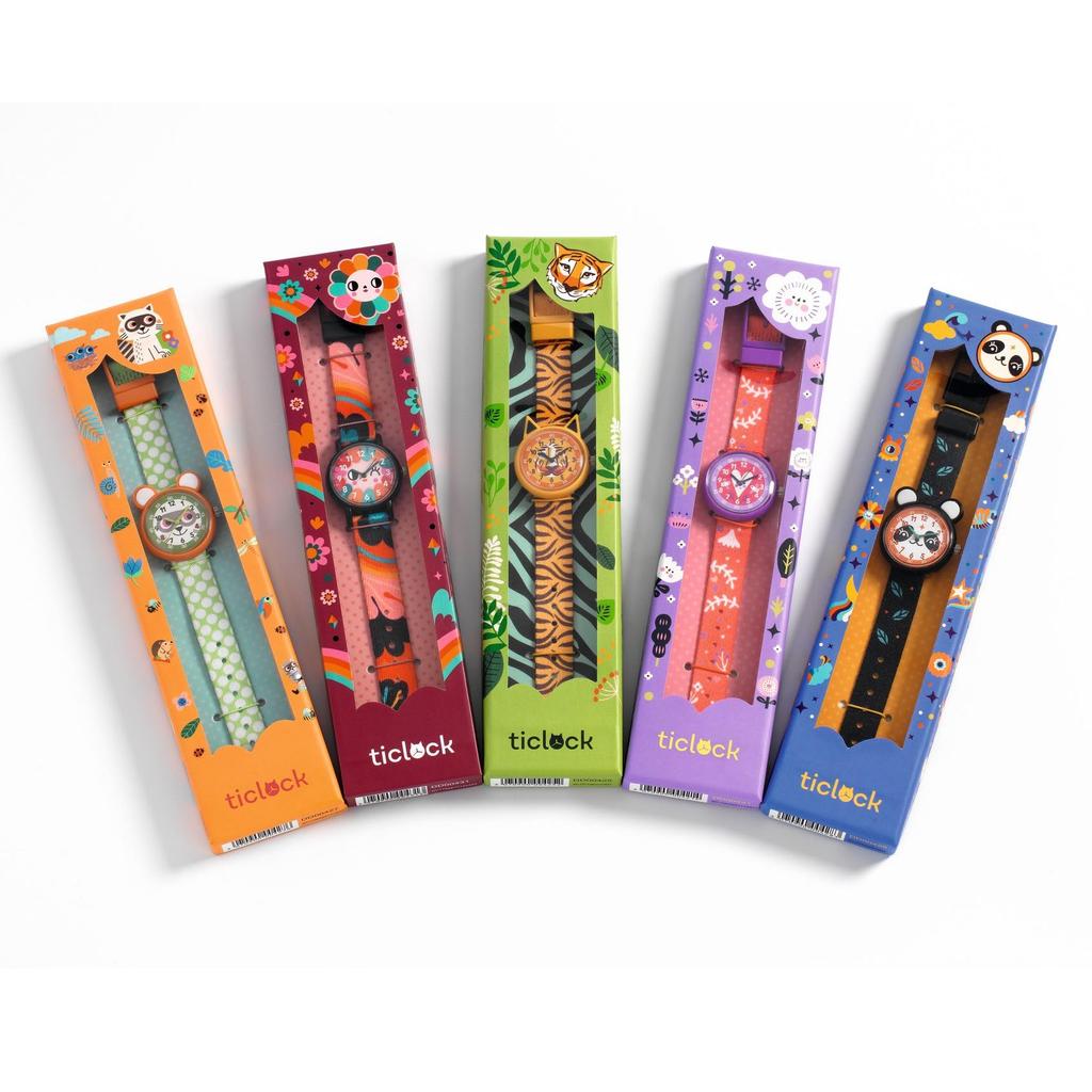 DJECO Tiger Watch Kids Watch Yellow Animal Tiger Cute Stylish Nordic 3 Years Old 4 Years Old 5 Years Old 6 Years Old Boys Girls Toddlers Baby