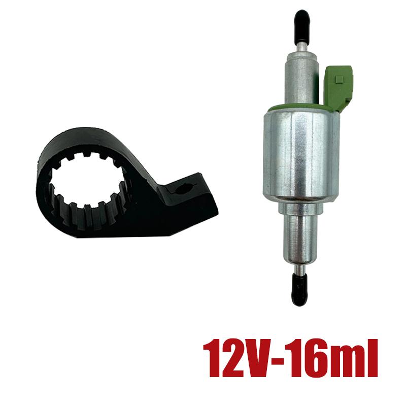 12V 24V Car Air Diesel Heater Oil Fuel Pump + Shock Absorption Holder For 2-5KW Parking Heater Pulse Meter Pump 16/22/28/32ML