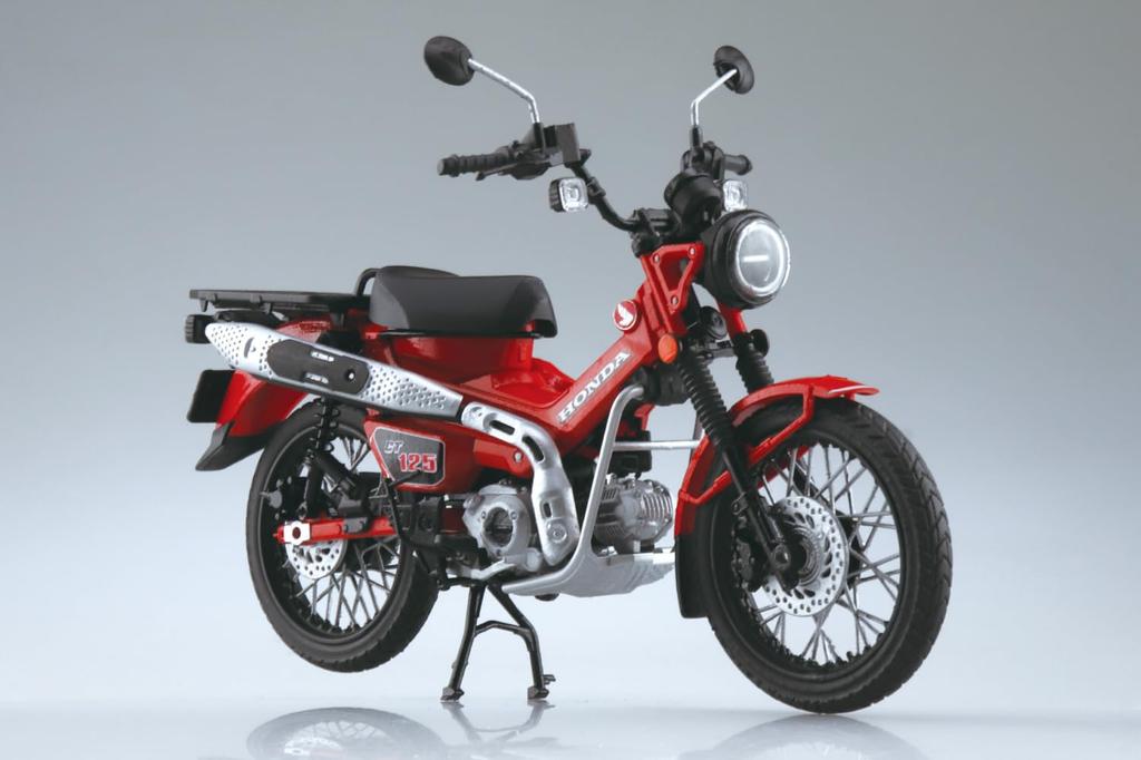 AOSHIMA Skynet 1/12 Maßstab Honda CT125 Hunter Cub Leuchtend Rot Fertigmodell