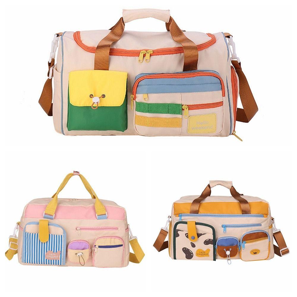 Foldable Travel Luggage Bag Oxford Nylon Duffle Bag Shoulder Bag Large Capacity Handbag  Sports