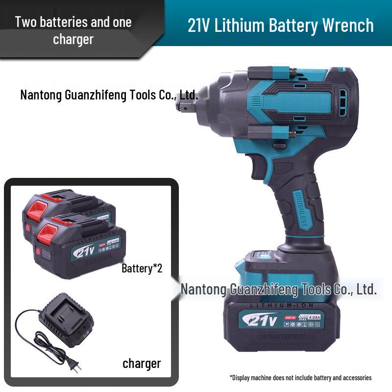 Brushless 1300N High Torque Lithium Impact Wrench for Auto Repair – Power Tool Set
