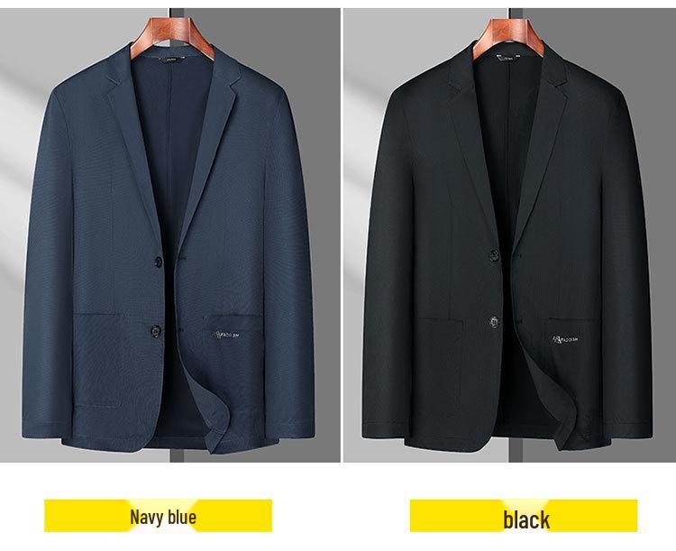 2025 Spring/Summer Men's Breathable Stretch Casual Plus-Size Single-Breasted Jacket