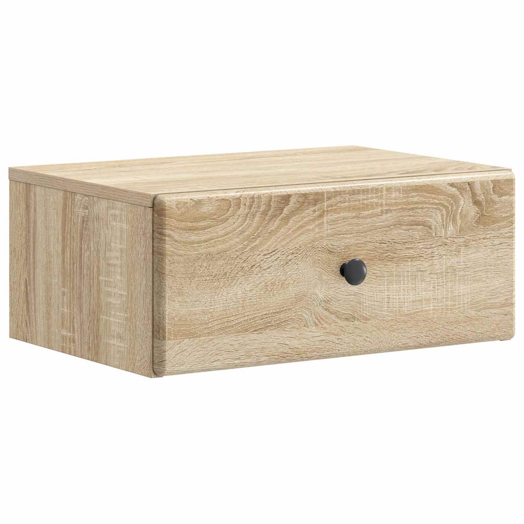 Wall Mounted Nightstand Sonoma Oak 49 x 34.5 x 20 cm