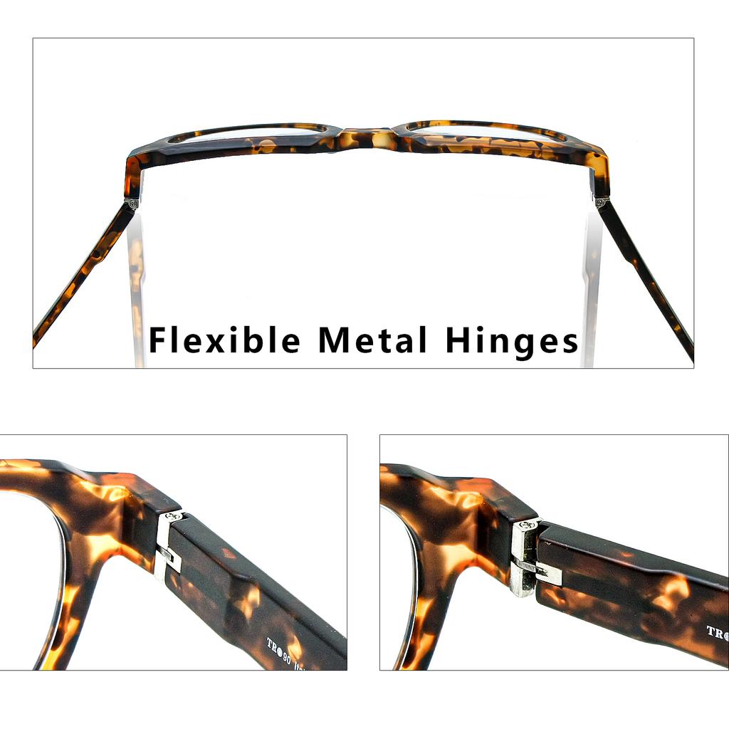 Bold-Design Thick-Framed Oval Lightweight Reading Glasses Flexible Spring Hinge Anti-Slip Temples Comfort In Vogue