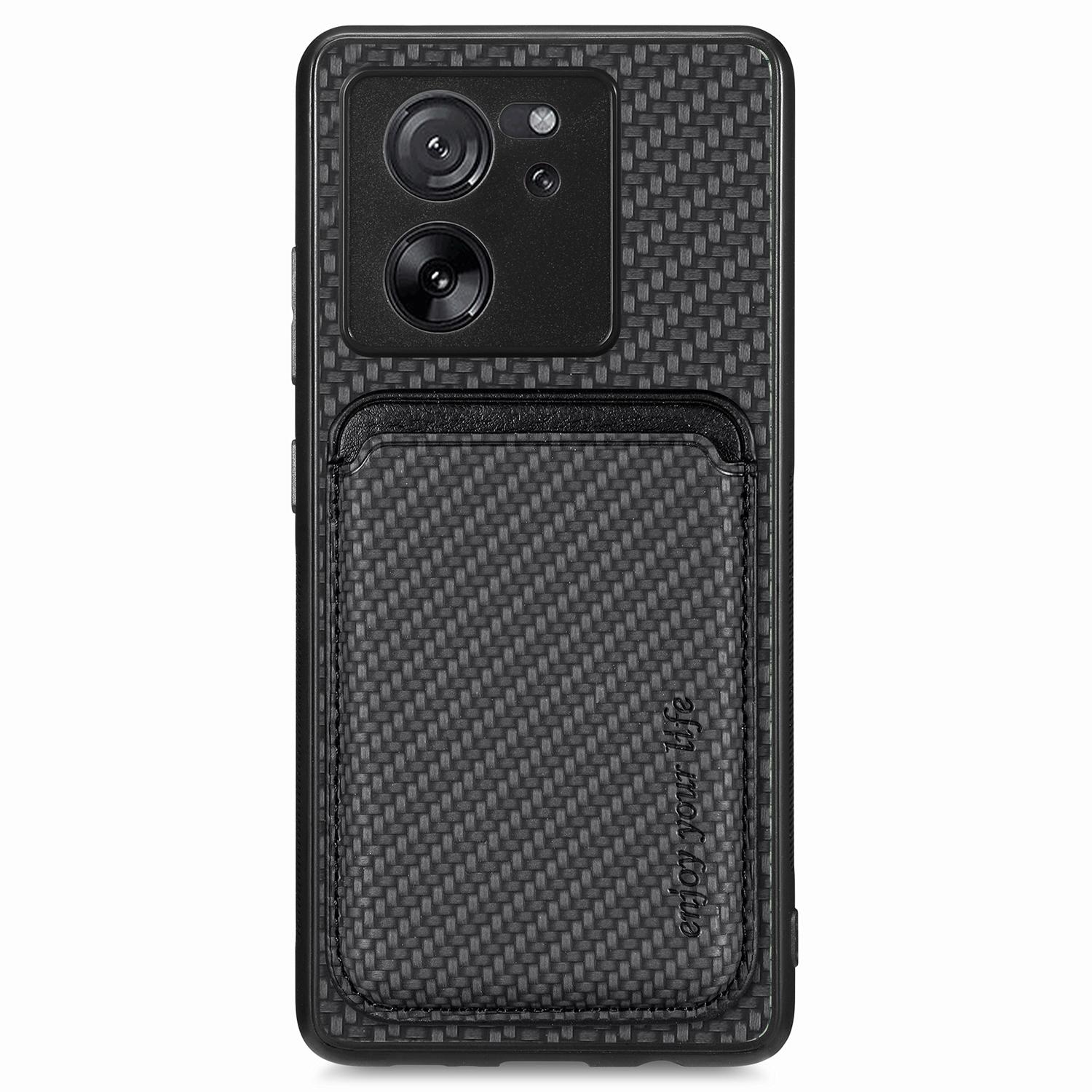 

For Xiaomi 13T/13T Pro/Redmi K60 Ultra Case Magnetic Detachable Card Holder Phone Cover Black