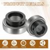 uxcell Insert Inner Spherical Insert Chrome Steel with Eccentric Locking Collar SA205-16 Bearing, 1-inch Diameter, Bearing, (GCR15),