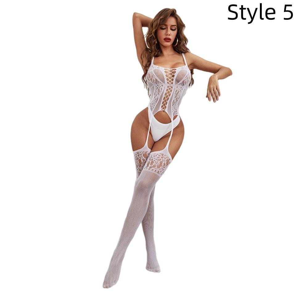 One Piece Plus Size Ženy Žhavé Sexy Spodní Prádlo Květinový Vzor Síťovaná Body Punčocha Body Spodní Prádlo Košilka Spací prádlo Spodní prádlo Kostýmy Sexy