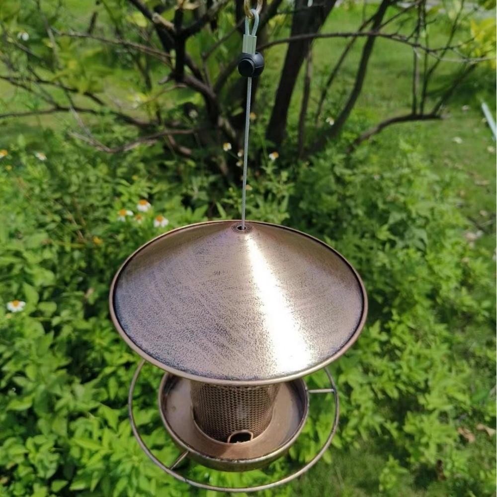 Retractable Automatic Bird Feeder Iron Hummingbird Feeder Bird Food Container  Various Pet Birds